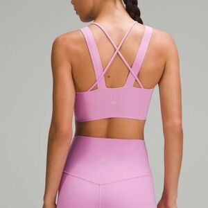 Lululemon Like a Cloud Longline Ribbed Bra in Dahlia Mauve